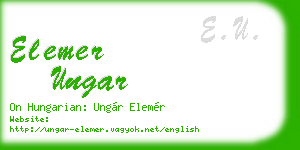 elemer ungar business card