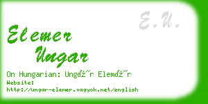 elemer ungar business card